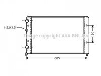 Radiator apa racire motor VW CADDY 2 1995-> pentru 1.7 SDI-42 KW