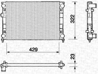 Radiator apa racire motor VW GOLF III Variant (1H5) MAGNETI MARELLI 350213214000