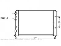 Radiator apa racire motor VW POLO CLASSIC 1995-> pentru 110 1.9 TDI-81 KW