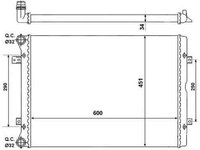 Radiator apa racire motor VW SHARAN (7M8 7M9 7M6) NRF 53022