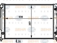 Radiator apa racire motor VW SVW PASSAT limuzina B5 HELLA 8MK 376 720-601