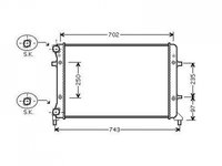 Radiator apa racire motor VW TOURAN 2003->2010 pentru 1.6 FSI-85 KW