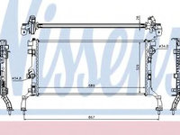 Radiator apa RENAULT LAGUNA III (BT0/1) (2007 - 2016) NISSENS 637604