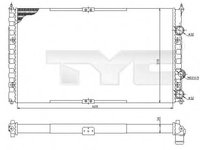 Radiator apa SEAT INCA (6K9) (1995 - 2003) TYC 737-0057