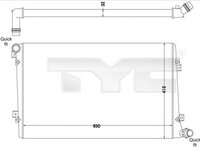 Radiator apa SKODA SUPERB combi (3T5) (2009 - 2015) TYC 737-0063-R