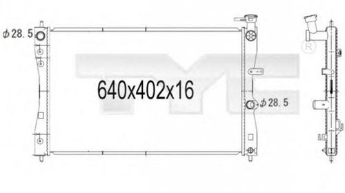 Radiator apa SMART FORFOUR 454 TYC 723-1006