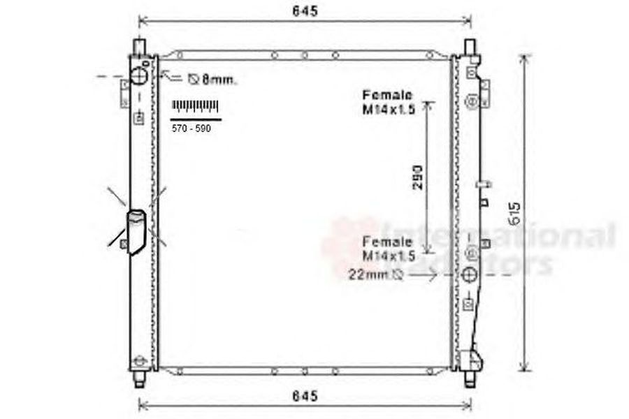 Radiator apa SSANGYONG REXTON GAB VAN WEZEL 81002119