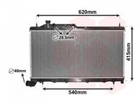 RADIATOR APA SUBARU IMPREZA 2008->2012 Radiator apa pentru 2 0 diesel cu/fara aer conditionat 34x68,6x25 PIESA NOUA ANI 2008 2009 2010 2011 2012