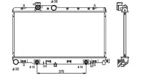 Radiator apa SUBARU LEGACY III combi BE BH NR