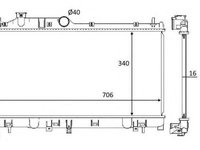 Radiator apa SUBARU LEGACY IV combi BL BP B13 NRF 59116