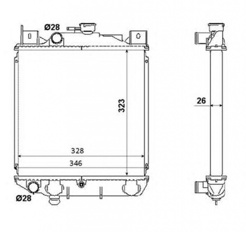 Radiator apa SUZUKI SWIFT II hatchback EA MA NRF 5