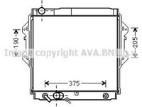 Radiator apa TOYOTA HILUX II pick-up LN8 RN5 LN6 YN6 YN5 LN5 RN6 AVA TO2561