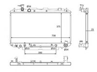 Radiator apa TOYOTA RAV 4 II CLA2 XA2 ZCA2 ACA2 NRF 58646