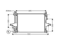 RADIATOR APA VOLVO S60 2000->2009 Radiator apa pentru 2 0 - 3 0 benzina - 2 4TD cu/fara aer conditionat 62x42 PIESA NOUA ANI 2000 2001 2002 2003 2004 2005 2006 2007 2008 2009 2010