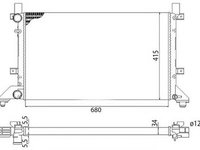 Radiator apa VW LT 28-35 II bus 2DB 2DE 2DK MAGNETI MARELLI 350213521003