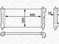 Radiator apa VW PASSAT 3B3 MAGNETI MARELLI 350213124400