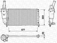 Radiator apa VW POLO 6R 6C MAGNETI MARELLI 350213160000