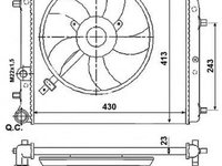 Radiator apa VW POLO 9N NRF 53021