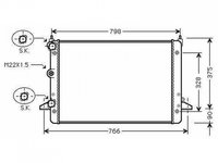 RADIATOR APA VW SHARAN 1995->2010 Radiator apa pentru 2,8 i - 24V 63,5x47 2000 -> PIESA NOUA ANI 1996 1997 1998 1999 2000 2001 2002 2003 2004 2005 2006 2007 2008 2009 2010