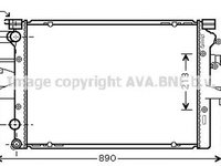 Radiator apa VW TRANSPORTER V bus 7HB 7HJ 7EB 7EJ 7EF 7EG 7HF 7EC AVA VW2231