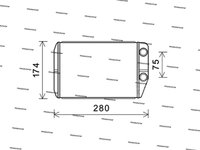 Radiator Calorifer caldura Citroen Jumper 2006-2014 NOU 6448R0 77364073 (230x165x26)