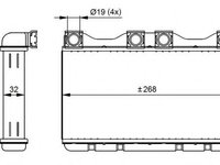 Radiator (calorifer) caldura habitaclu BMW Seria 7 (E38) (1994 - 2001) NRF 54283