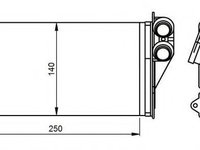 Radiator (calorifer) caldura habitaclu CITROËN C3 Picasso (2009 - 2016) NRF 54305