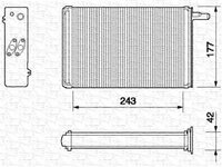 Radiator (calorifer) caldura habitaclu FIAT DUCATO Panorama (280) (1982 - 1990) MAGNETI MARELLI 350218056000