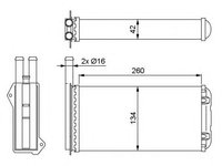 Radiator (calorifer) caldura habitaclu FORD FIESTA Mk III (GFJ) (1989 - 1997) NRF 52220