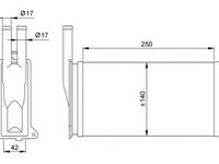 Radiator (calorifer) caldura habitaclu FORD SCORPIO Mk II combi (GNR, GGR) (1994 - 1998) NRF 58638