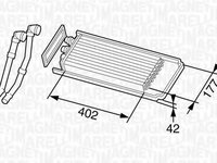 Radiator (calorifer) caldura habitaclu IVECO Stralis (2002 - 2016) MAGNETI MARELLI 350218325000