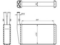 Radiator (calorifer) caldura habitaclu LAND ROVER DEFENDER Cabrio (LD) (1990 - 2016) NRF 54266