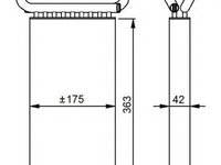 Radiator (calorifer) caldura habitaclu MERCEDES VITO bus (W639) (2003 - 2016) NRF 54293