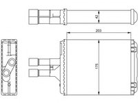 Radiator (calorifer) caldura habitaclu OPEL VECTRA B hatchback (38_) (1995 - 2003) NRF 54242