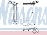 Radiator (calorifer) caldura habitaclu PEUGEOT PARTNER platou / sasiu (2009 - 2016) NISSENS 71156