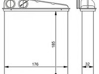 Radiator (calorifer) caldura habitaclu SKODA YETI (5L) (2009 - 2016) NRF 54271