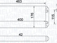 Radiator calorifer caldura IVECO Stralis MAGNETI MARELLI 350218325000
