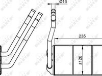 Radiator calorifer caldura LAND ROVER FREELANDER LN NRF 54263