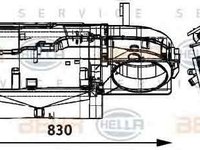 Radiator calorifer caldura MERCEDES-BENZ ATEGO HELLA 8FH 351 314-531