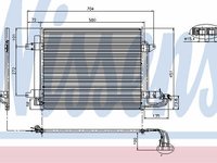 Radiator clima ac/ nissens pt vw caddy 3, touran