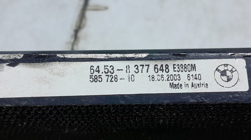 Radiator clima AC 585728-10 3.0 D M47D20(204D4) BMW Seria 3 E46 [1997 - 2003]