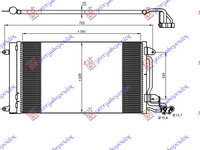 Radiator clima Ac/ AUDI A1 10-14 AUDI A1 14-18 SEAT IBIZA 08-12 SEAT IBIZA 12-15 SEAT IBIZA 15-17