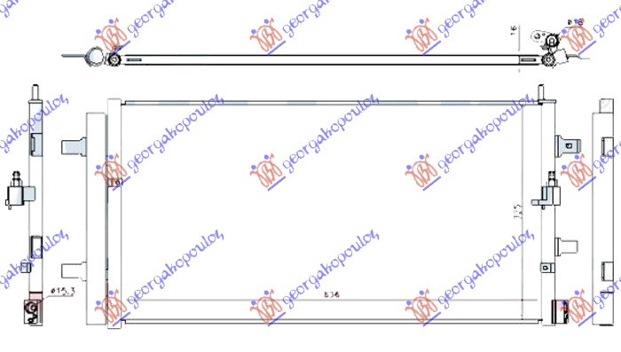 Radiator clima Ac/ AUDI A6 10-14 AUDI Q5 08-12 Cod 8R0260401D , 8R0260403D , 8R0260403E