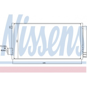 Radiator clima ac CONDENSER 0,9 TURBO-1,3 JTD (62,2x31,6x16 fiat tipo fiat 500