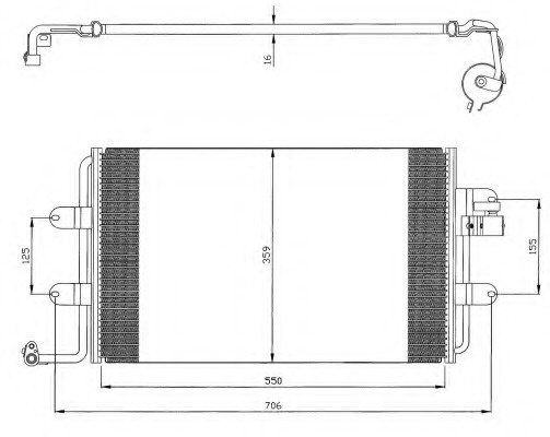 Radiator clima/AC # Vw New 1998 1999 2000 2001 200