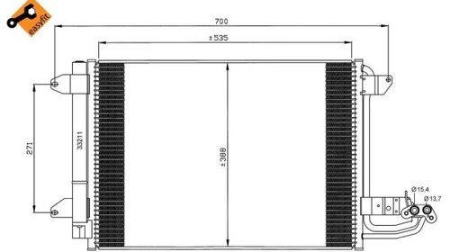 Radiator clima Audi A3 2004-2014, NRF 35520, 