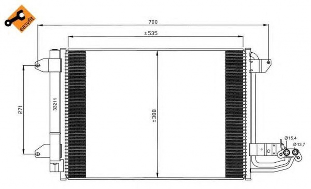 Radiator clima AUDI A3 Cabriolet 8P7 NRF 35520
