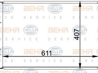 Radiator clima AUDI A4 Cabriolet 8H7 B6 8HE B7 HELLA 8FC 351 301-071