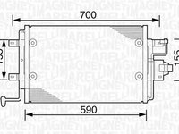 Radiator clima AUDI TT Roadster 8N9 MAGNETI MARELLI 350203238000