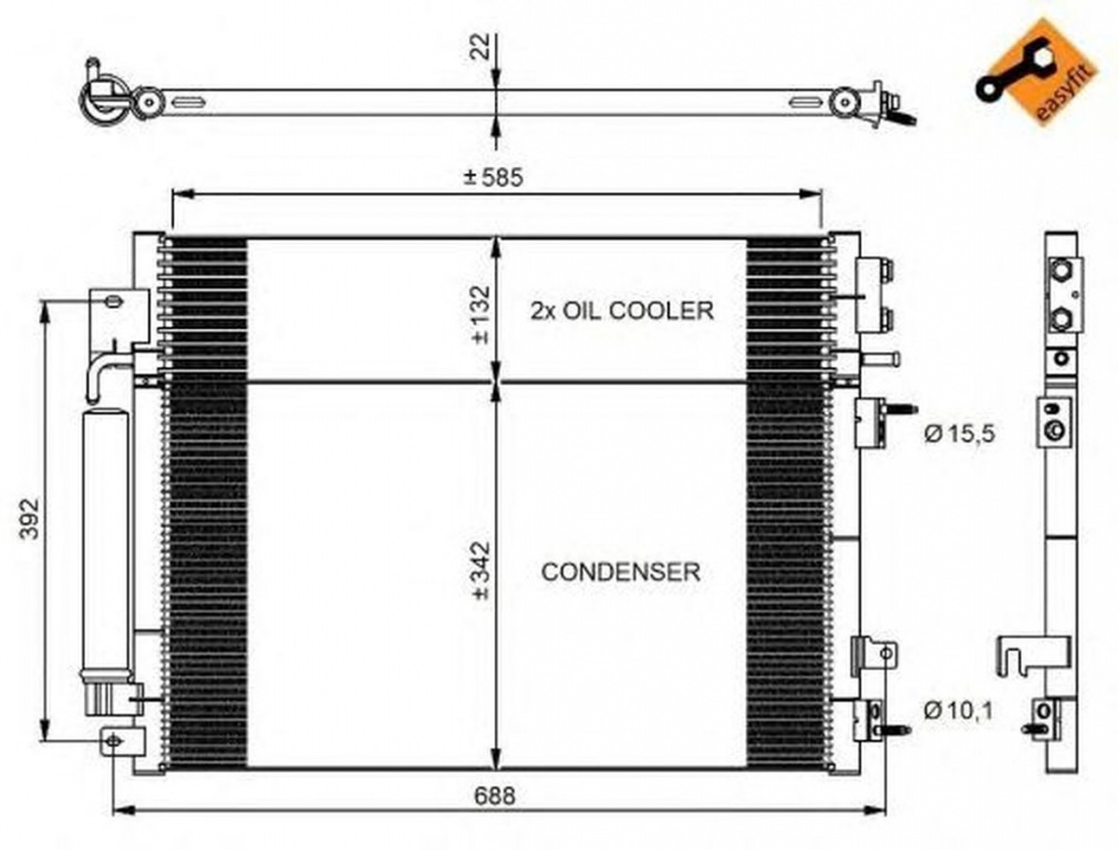 Radiator clima CHRYSLER 300 C Touring LX NRF 350037